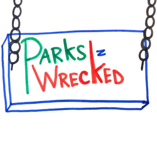 Parks n Wrecked Logo - A podcast about Parks and Rec